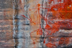 Aboriginal rock paintings at Ubirr