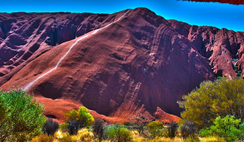 Ayers Rock: der Weg nach oben