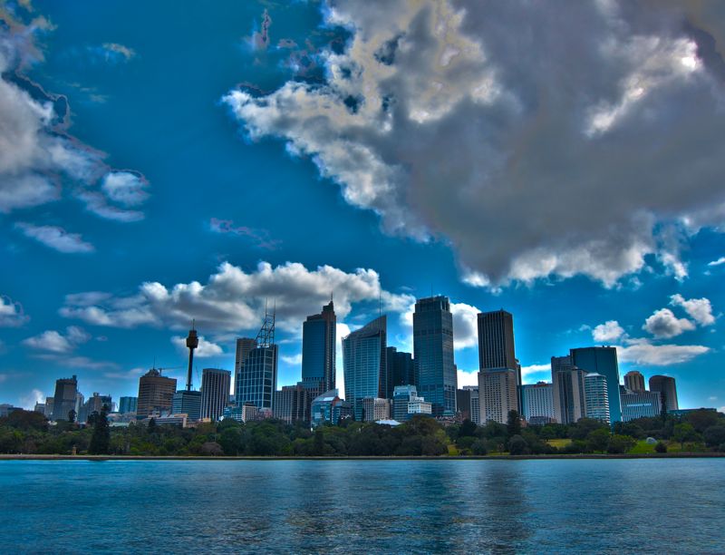 Sydney City vom Botanischen Garten aus gesehen