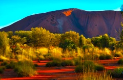 Ayers Rock in der Morgensonne