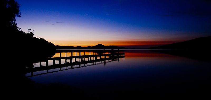 Letztes Abendrot am Lake Wallis